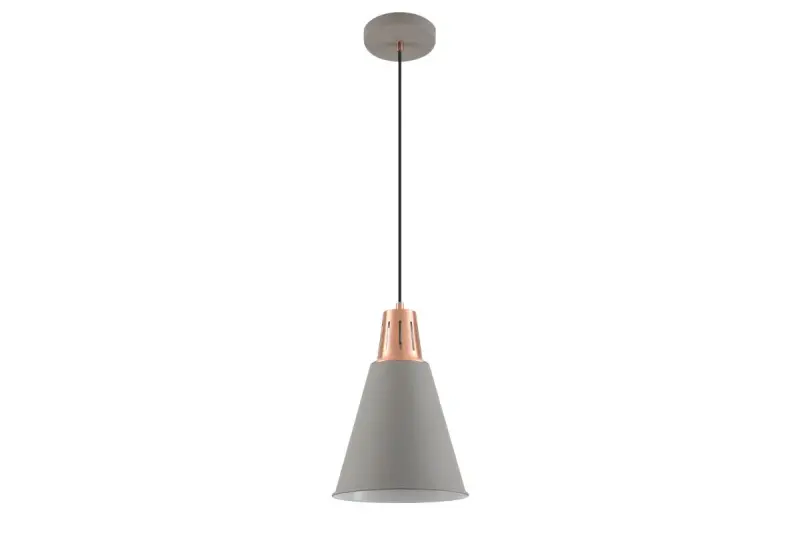 Decor Gianni stylish grey copper pendant lamp 22 cm diameter 8051