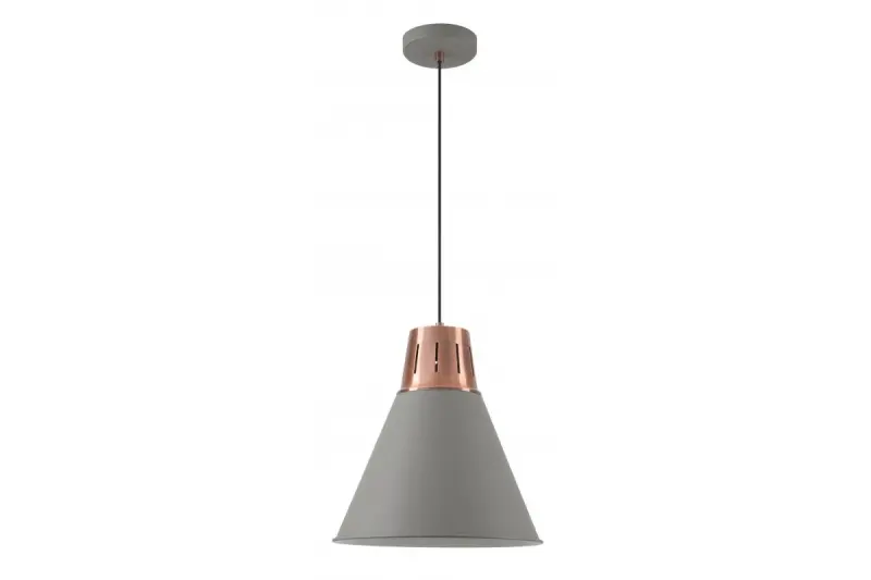 Decor Gianni stylish grey copper pendant lamp 32 cm diameter 8167