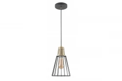 Decor Kaliope fashionable black wire pendant lamp 18 cm diameter 8068