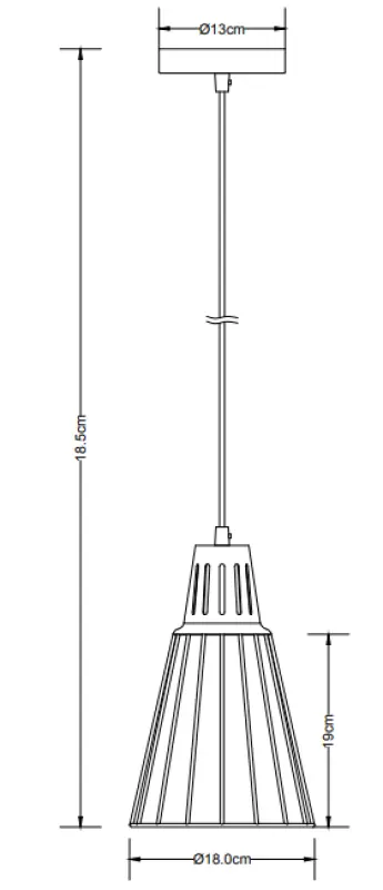 Decor Kaliope fashionable grey wire pendant lamp 18 cm diameter 8143