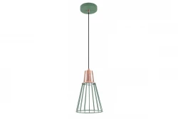 Decor Kaliope fashionable green wire pendant lamp 18 cm diameter 8044