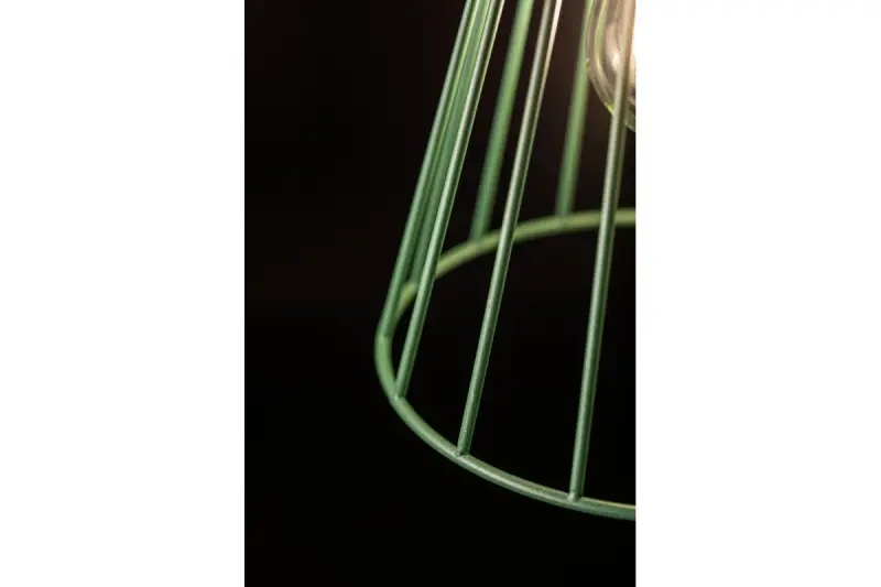 Decor Kaliope fashionable green wire pendant lamp 18 cm diameter 8044