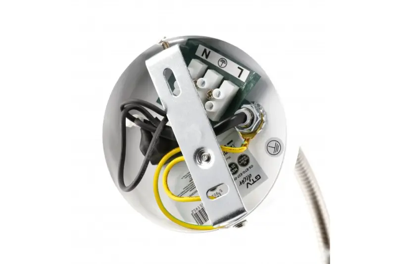 Decor Etore white wall lamp with metal arm 11 cm diameter 1952