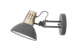 Decor Artemia elegant anthracite wall lamp with metal arm, 16.5 cm diameter 2195