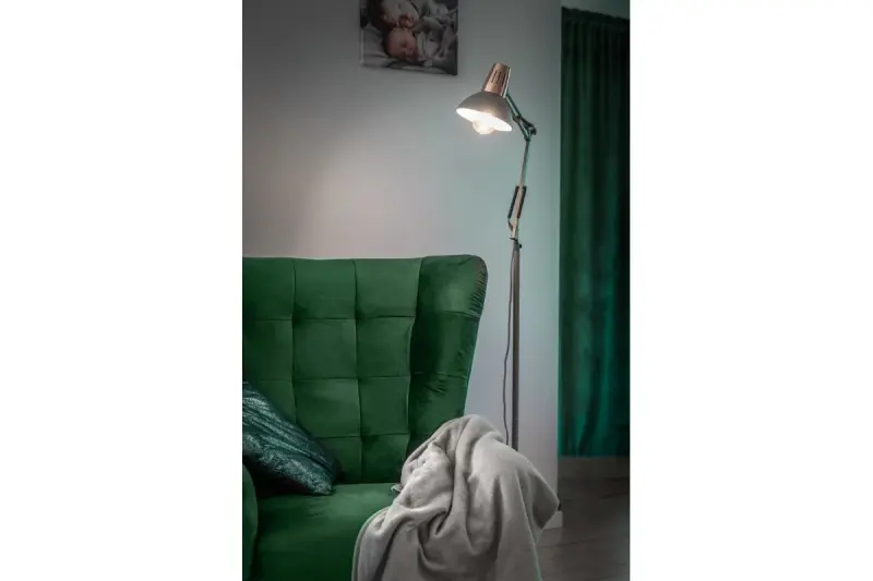 Decor Artemia grey floor lamp long metal arm diameter 16,5 cm 2300