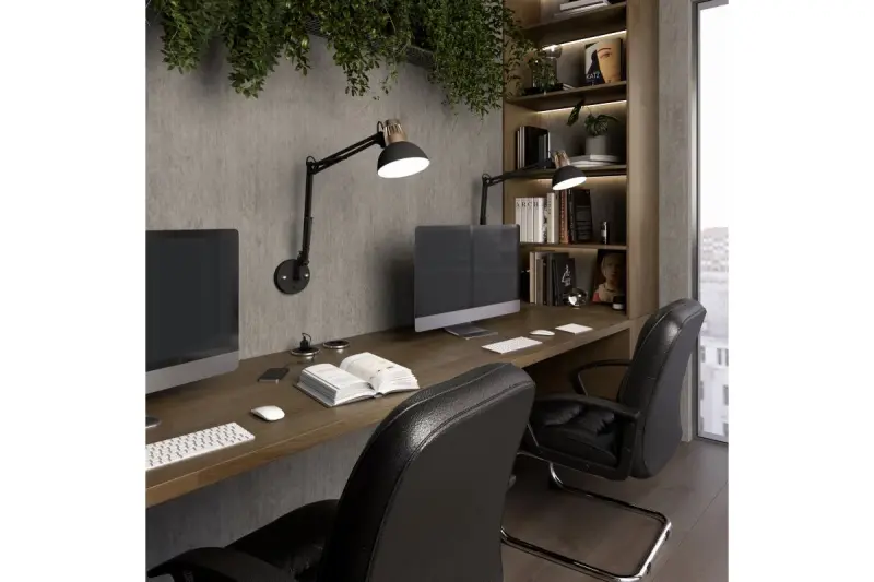 Decor Artemia black wall lamp with metal arm and white interior diameter 16.5 cm 2270