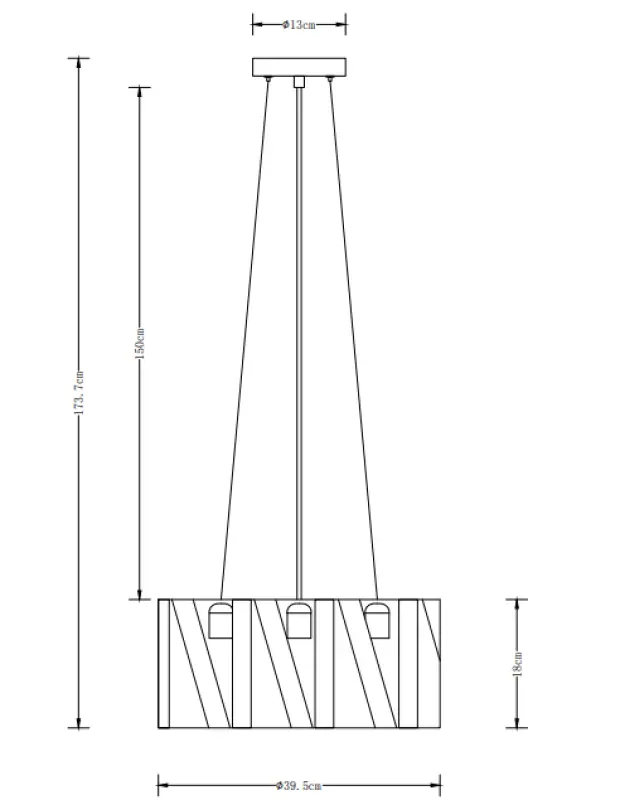 Decor Melody black pendant lamp with max. 3 light sources, diameter 39,5 cm 2638