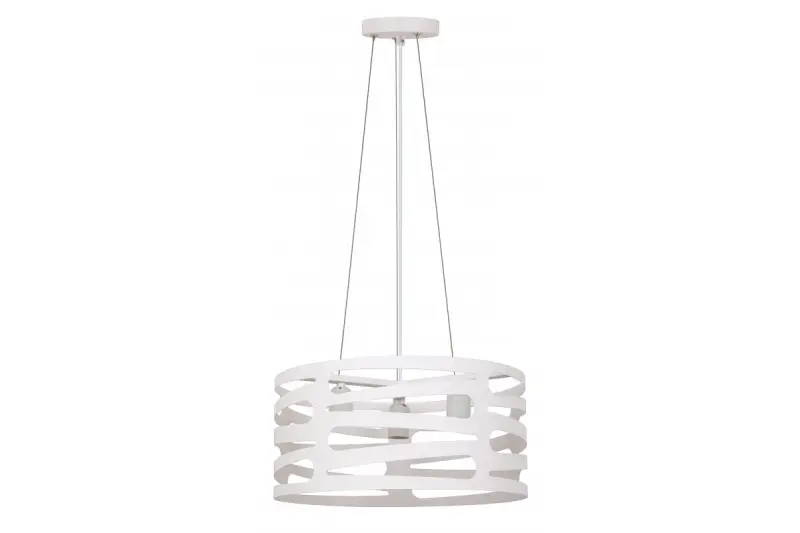 Decor Marisa white pendant lamp with decorative gaps, max. 3 light sources, diameter 40 cm 2782
