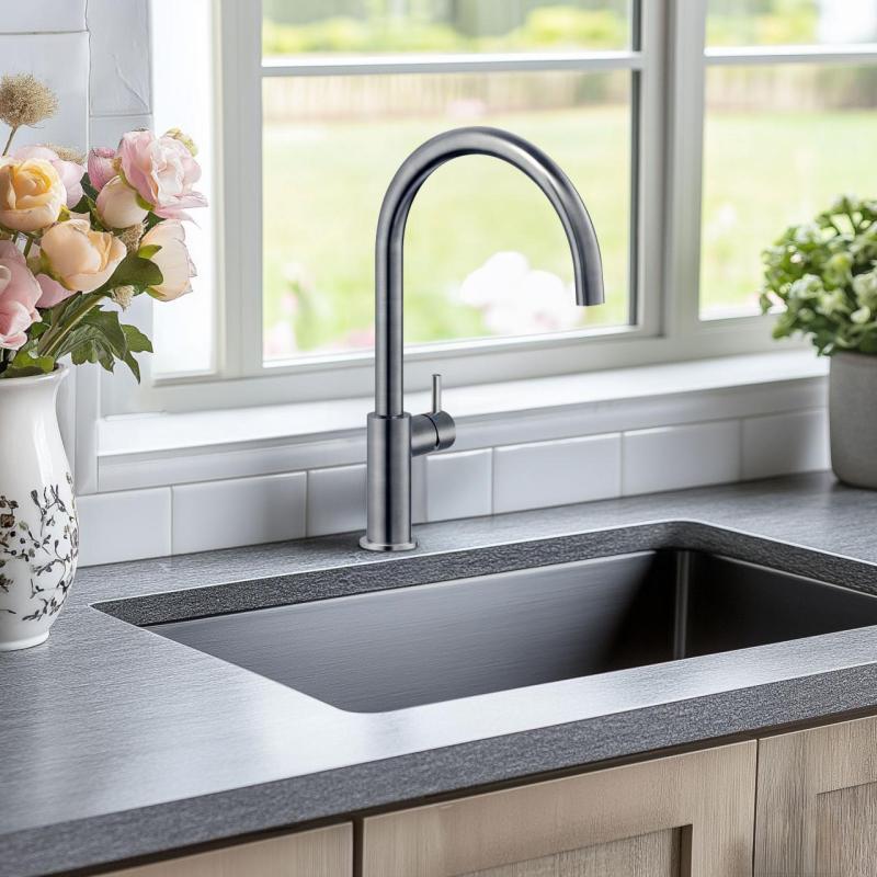 Aquadesign Sinks gun metal stainless steel sink anthracite colour PVD 50x40 undermount flush-mounted and inset 1208957702