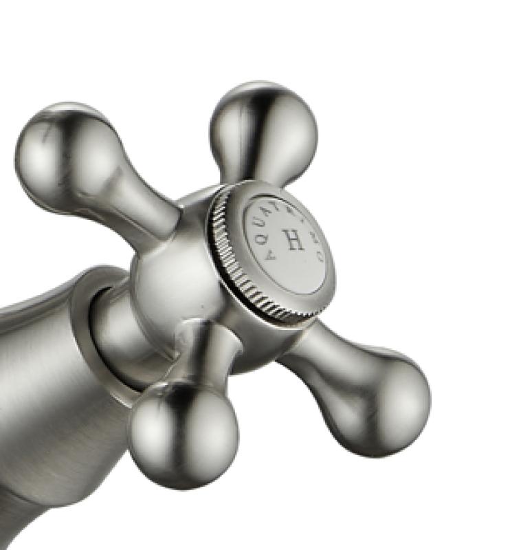 AquaTrimo Windsor classic nostalgic kitchen tap with round spout, stainless steel 21WS7652NM