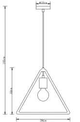Decor Gija white single triangular pendant lamp 2812