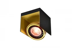 Decor Verso black gold ceiling light with adjustable head 1 bulb 4199
