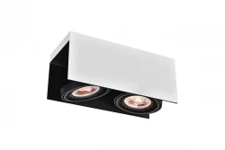 Decor Verso black and white ceiling light with adjustable head 2 bulbs 4250