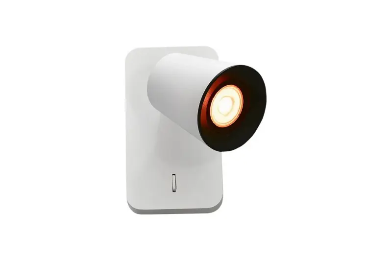 Decor Elli modern white wall lamp with switch and 1 light source 4434