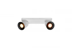 Decor Elli modern white ceiling lamp with 2 light sources 4489