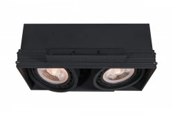 Decor Milo black frameless downlight ceiling lamp with 2 bulbs 4755