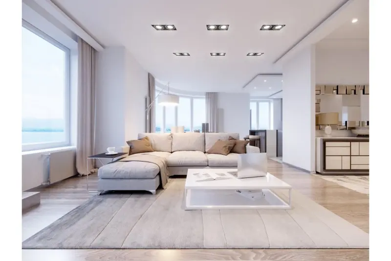 Decor Milo black frameless downlight ceiling lamp with 2 bulbs 4755