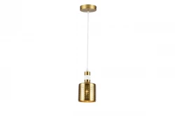 Decor Bellis white gold cylindrical pendant lamp with 1 light source 4574