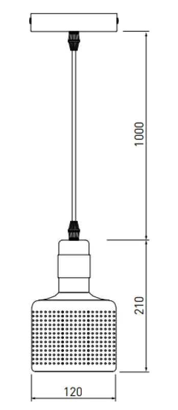 Decor Bellis white gold cylindrical pendant lamp with 1 light source 4574