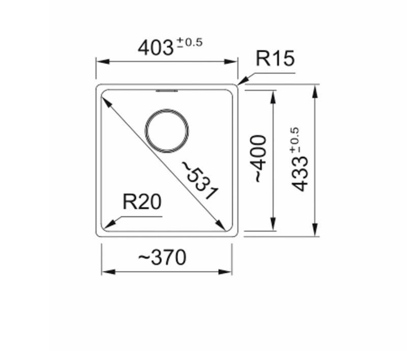 Franke Maris MRG 110-37 Fragranite polar white sink undermount 