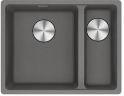 Franke Maris MRG 260-34-15 Fragranite Stone Grey Sink Left Bowl Flush Mount