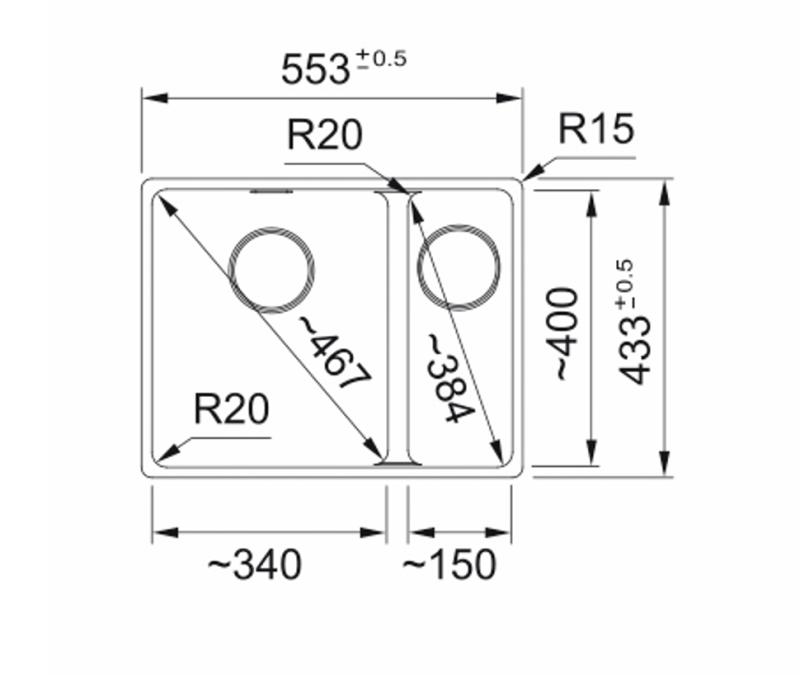 Franke Maris MRG 260-34-15 Fragranite Oyster sink flush mount 