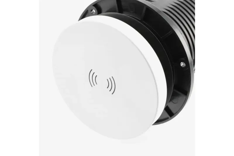 Indux Lift retractable pen earth white kitchen socket in worktop with lighting, 2 x USB and wireless charging 1208957837