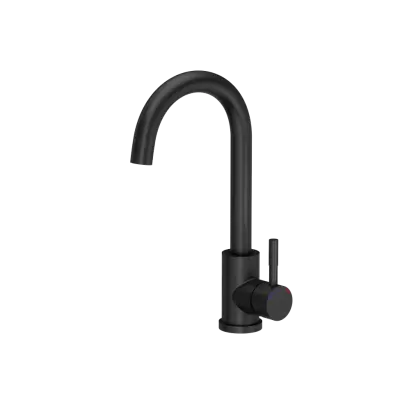 Quadri Kendal black inset sink with drainer, faucet and liquid dispenser 60x44 1208957889
