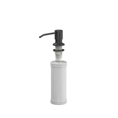 Quadri Kendal black inset sink with drainer, faucet and liquid dispenser 60x44 1208957889