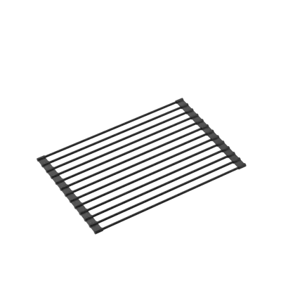 Quadri Kendal black inset sink with drainer, faucet and liquid dispenser 60x44 1208957889