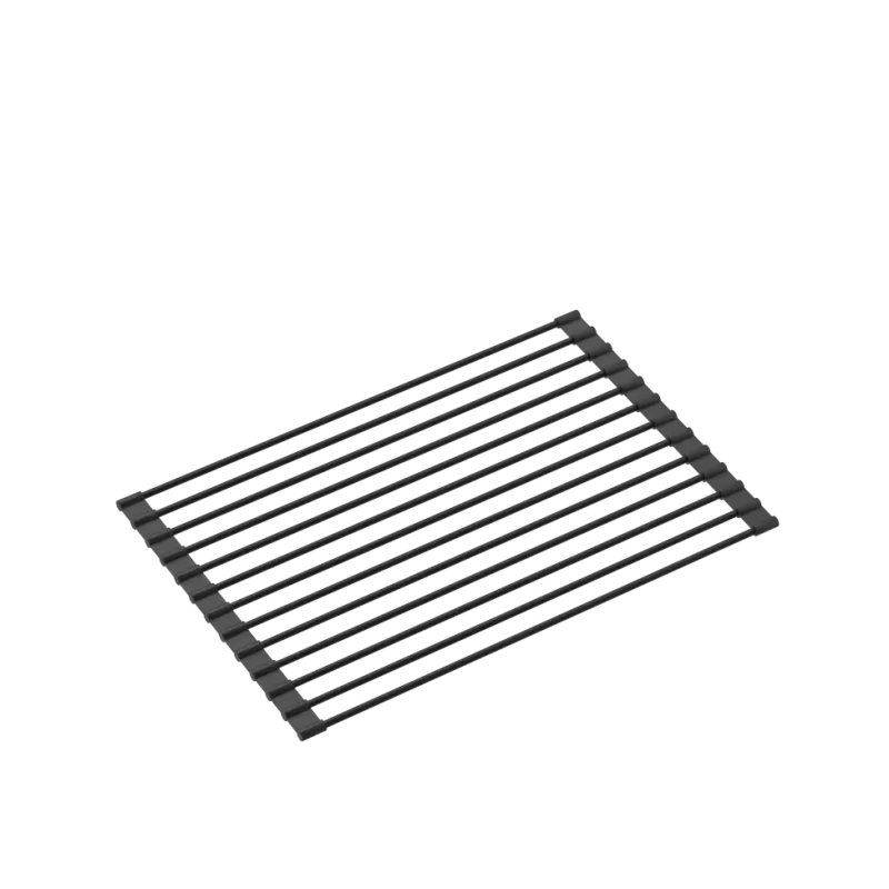 Quadri Kendal black inset sink with drainer, faucet and liquid dispenser 60x44 1208957889