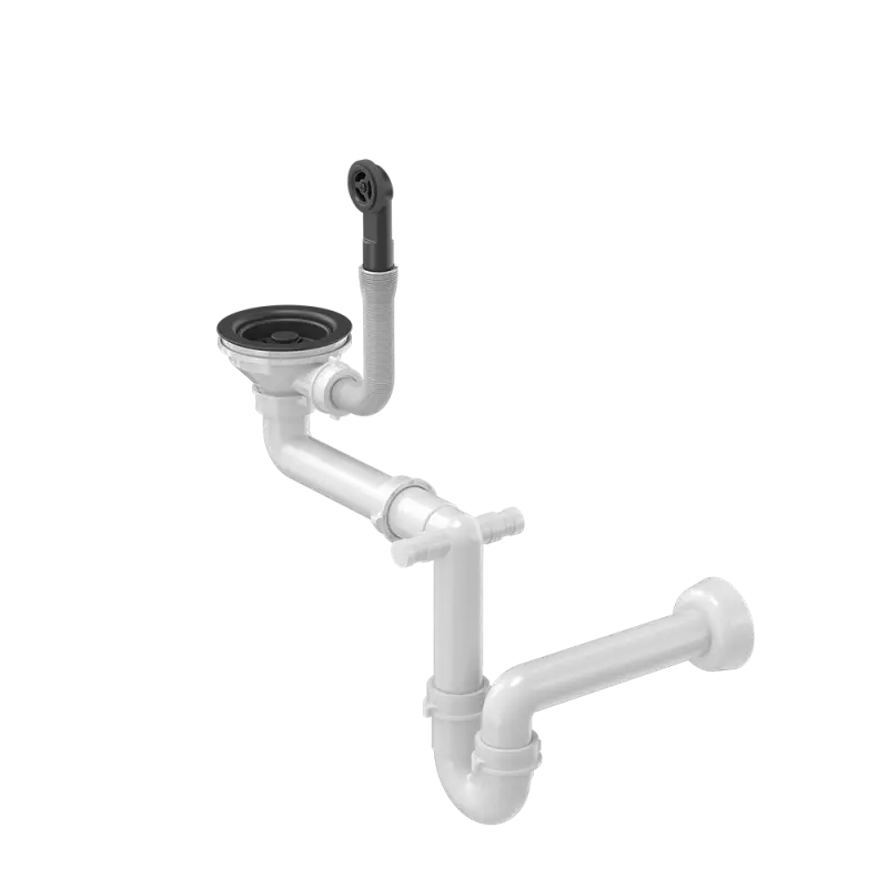 Quadri drain set sink with 1-bowl siphon black 1208957899