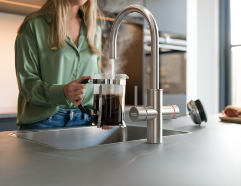 Franke Maris water hub 4L boiler 3-in-1 with Touch electronic boiling water tap stainless steel with water hub mixer set 1208957943