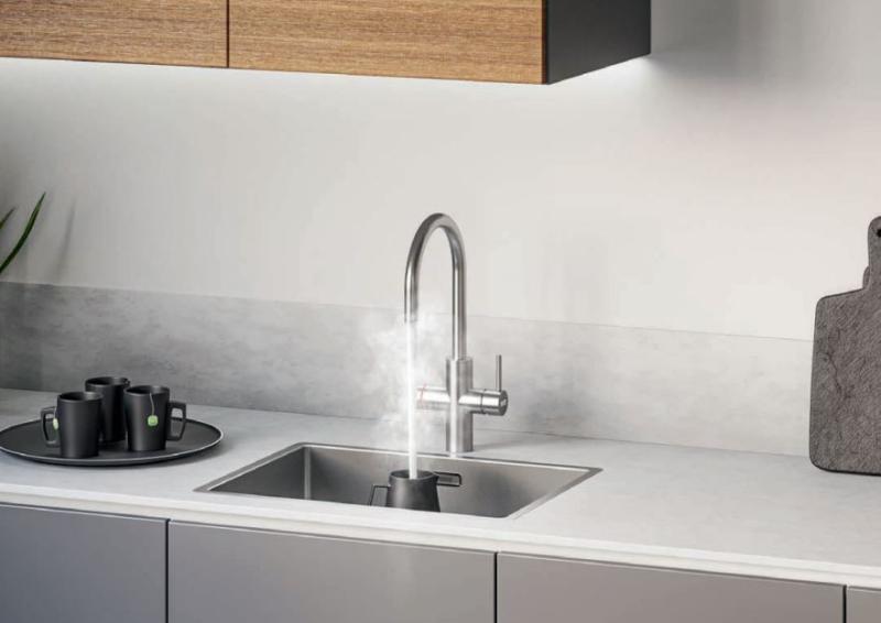 Franke Maris water hub 4L boiler 3-in-1 with Touch electronic boiling water faucet chrome with water hub mixer set 1208957946