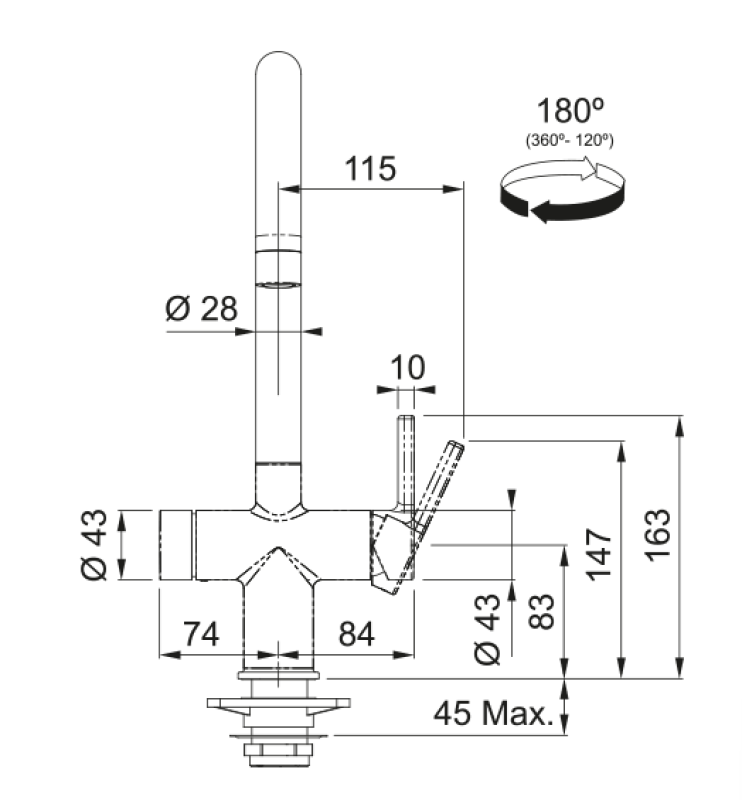 Franke Maris water hub 4L boiler 3-1 with Touch electronic boiling water tap chrome with water hub bypass 1208957947