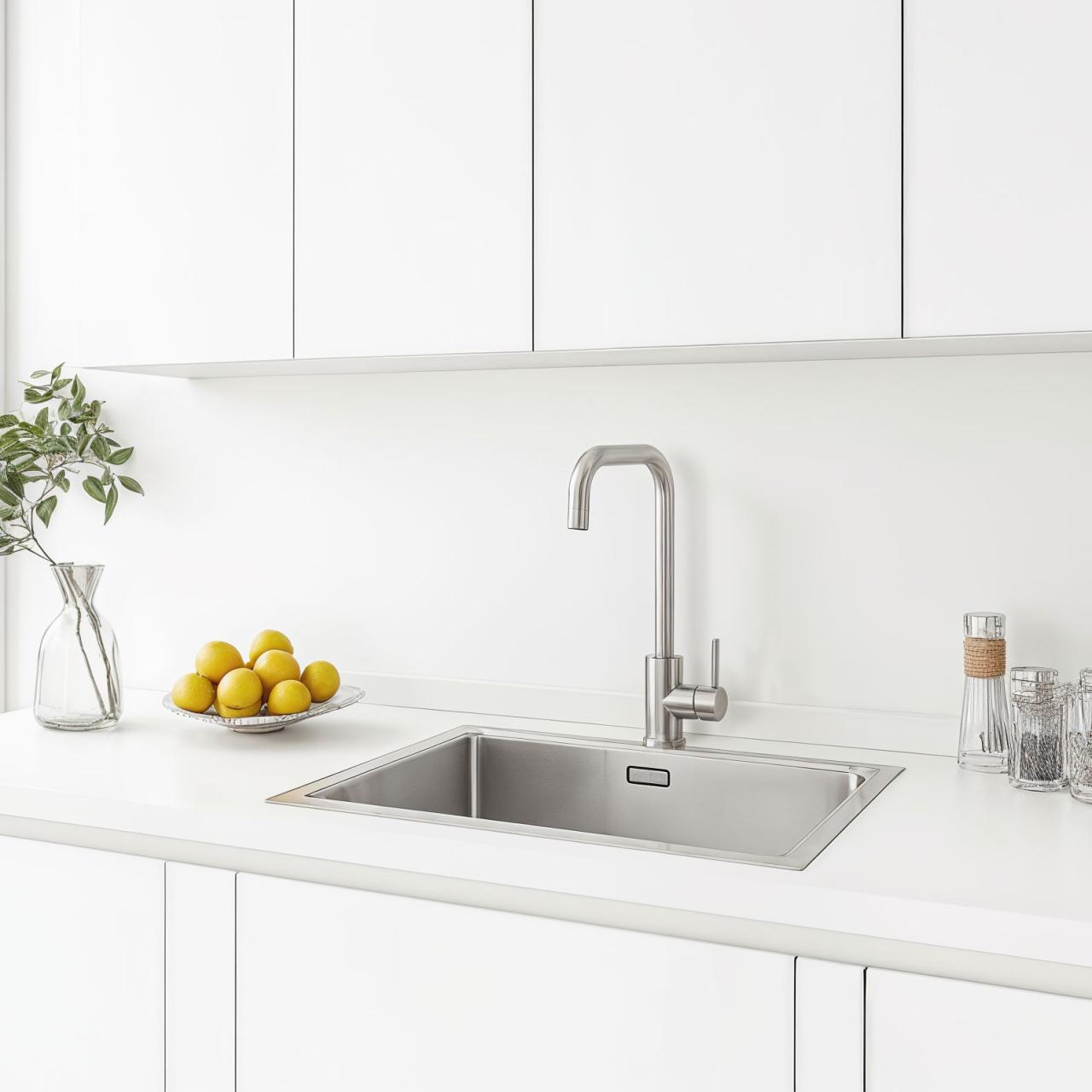 Ausmann Inox Square kitchen faucet swivel spout full stainless steel 1208958309