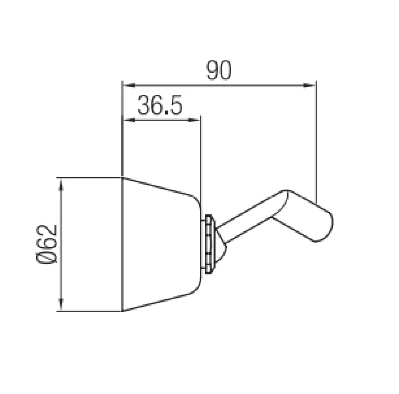 PB Unix Tilting hand shower holder Stainless steel 1208958355