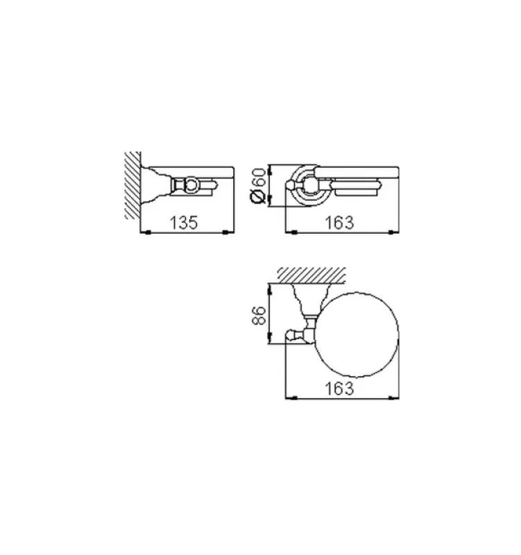 Huber Croisette Classic Soap Holder Stainless Steel-Ceramic 4022.01H.AC