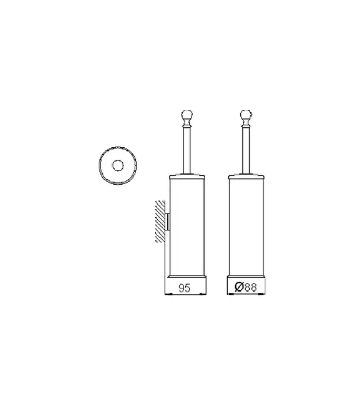 Huber Croisette Classic toilet brush holder Stainless Steel 4038.01H.AC