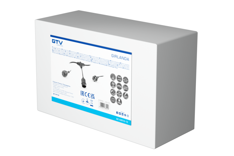 Decor Garden garland 10m AC220-240V 50-60Hz 10xE27 2x0 75mm 1208958646