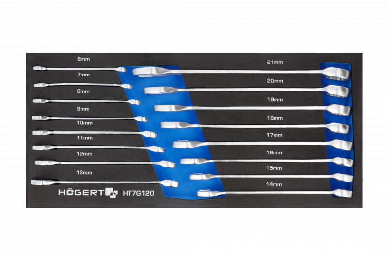 Hoegert Combination wrench set 16 pcs technical foam 1208962030
