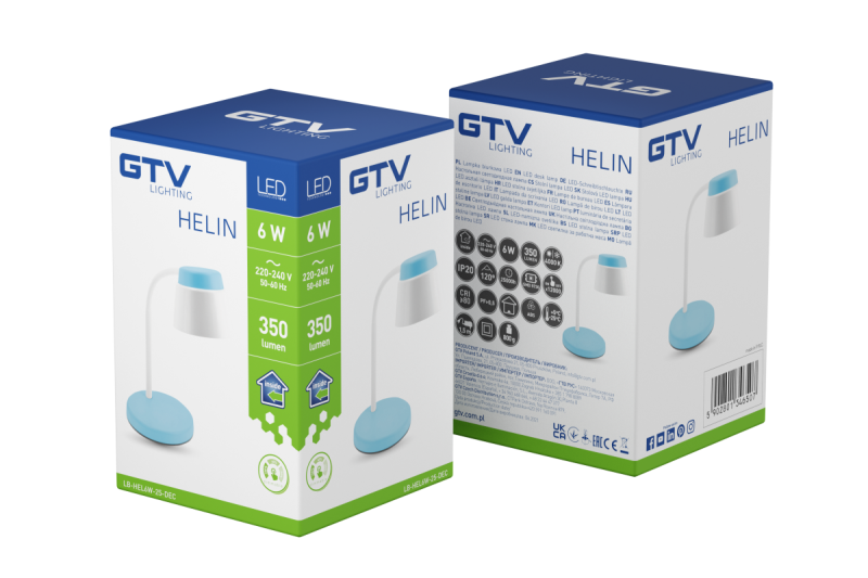 Decor Desktop lamp Helin 6W 350lm AC220-240V 3-CCT PF> 0 5 RA>80 Blue 1208962493