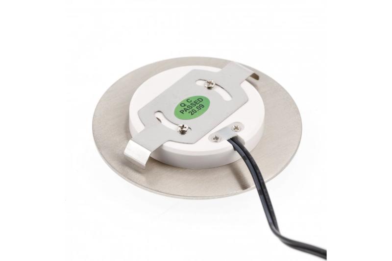 Decor LED staircase fixture ESCADA OB DC12V round frosted cover 0 8W 70lm 4000K inox cable 150cm