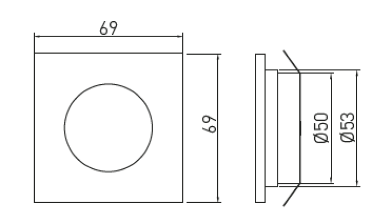 Decor Marbella Kitchen lighting set with 3 recessed square spotlights warm white lighting 1208962909