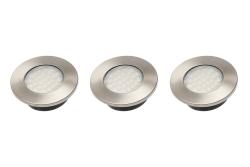 Decor Barri Kitchen lighting set with 3 recessed round spotlights warm white lighting 1208963014
