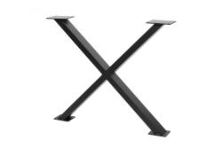 Table leg INDUSTRIA 710 mm x 820 mm, cross, profile 80 x 40 mm, black 1208963606