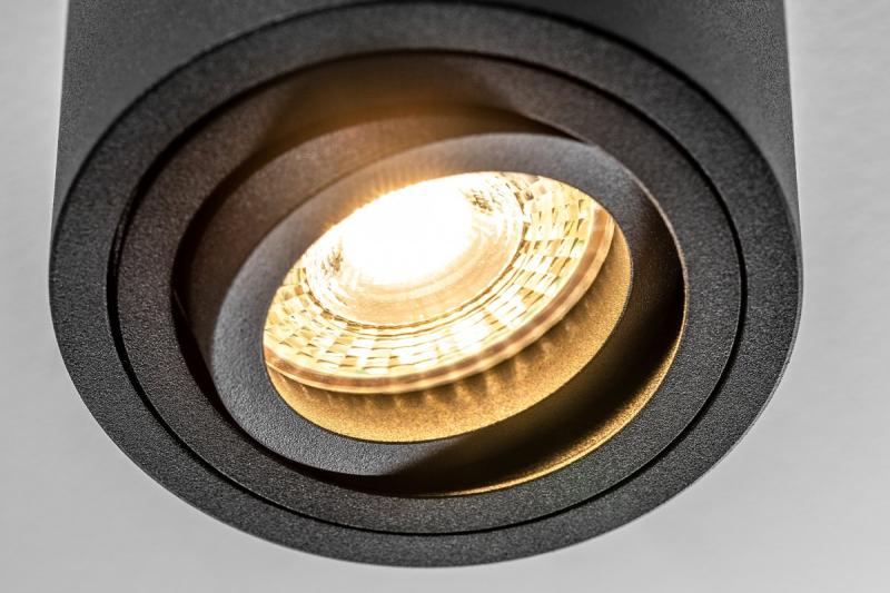 Decor Ceiling fixture AVEIRO aluminium 80x85mm IP20 max 20W round black 1208963830