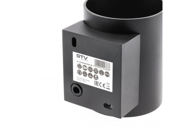 Decor Wall fixture  CAMPIONE aluminium G9 IP20 max. 40W IP20 round black 1208963851