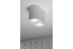 Decor Ceiling light fitting SENSO DUO  alum 83x165x110 IP20 MAX 50W round white 1208964010
