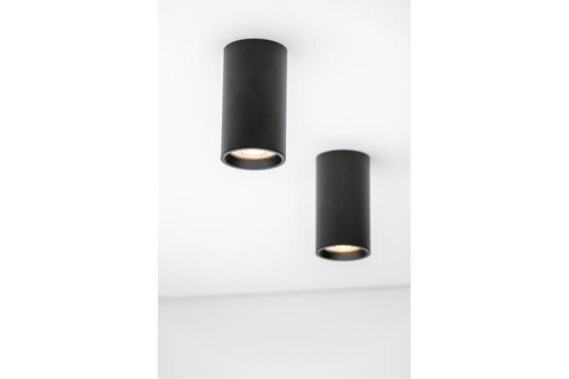 Decor Lamp surface mounted SENSA MINI aluminium  64x115 IP20 max 50W round black housing 1208964013